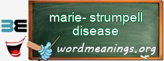 WordMeaning blackboard for marie-strumpell disease